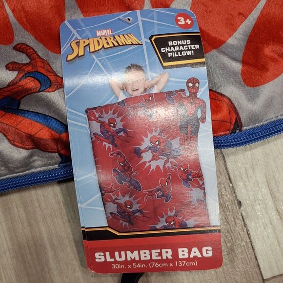 Marvel Spiderman Sleeping Bag 100% Polyester 30in x 54in See Details - Picture 4 of 5